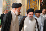 تشرف حجت الاسلام خاتمی به حرم مطهر سید علاءالدین حسین(ع)