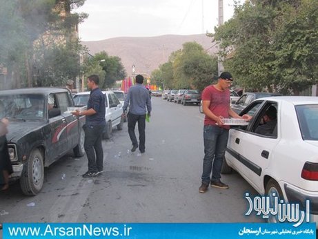 ایستگاه صلواتی در ارسنجان به مناسبت دهه کرامت