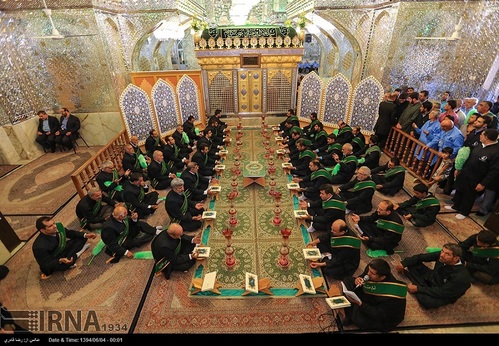 آیین غبارروبی حرم سید علا الدین حسین(ع) با حضور آیت الله سید احمد خاتمی