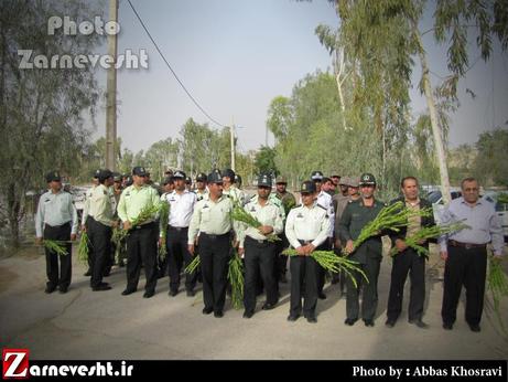 غبار روبی قبور شهدای زرین دشت بمناسبت هفته ناجا