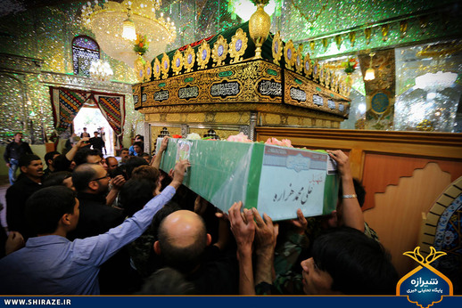 تشیع پیکر شهید مدافع حرم در شیراز