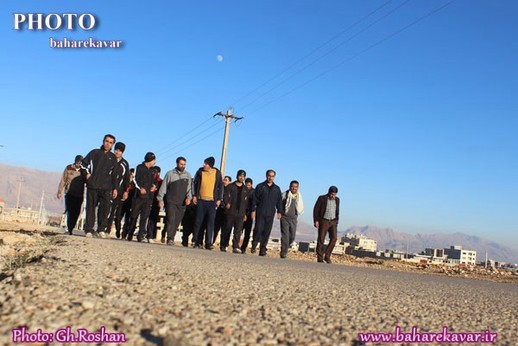 پیاده روی مسئولین شهرستان کوار