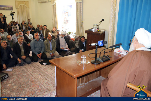 دیدار پیشکسوتان سپاه فجر فارس با آیت الله ایمانی