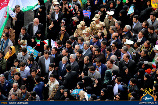 راهپیمایی یوم الله 22 بهمن در شیراز
