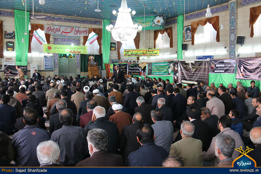 مراسم ختم سومین روز درگذشت همسر آیت الله حدائق در شیراز