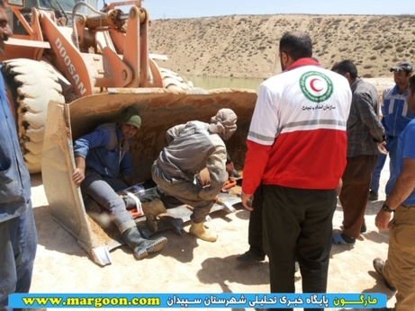 سقوط کارگر از کوه در نزدیکیمعدن شن و ماسه سپیدان