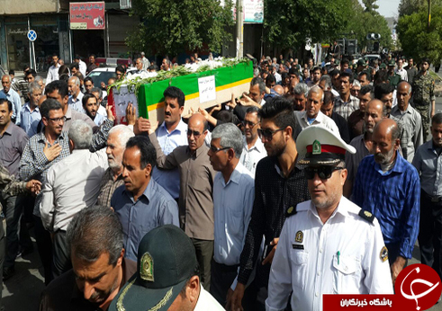 تشییع پیکر پاک شهید سروان امرالله کاووسی، در فسا