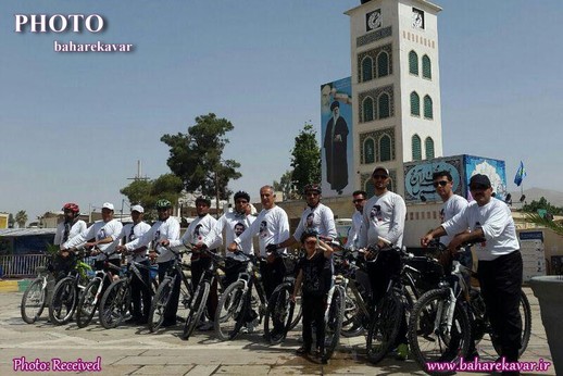 رکاب زنی دوچرخه سواران کواری تا حرم شاهچراغ (ع)