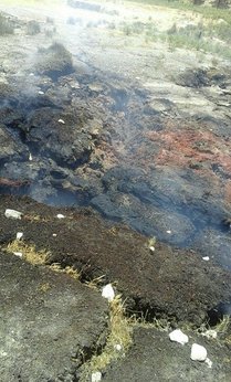 خودسوزی زمین روستای «دوبنه» مهارلو
