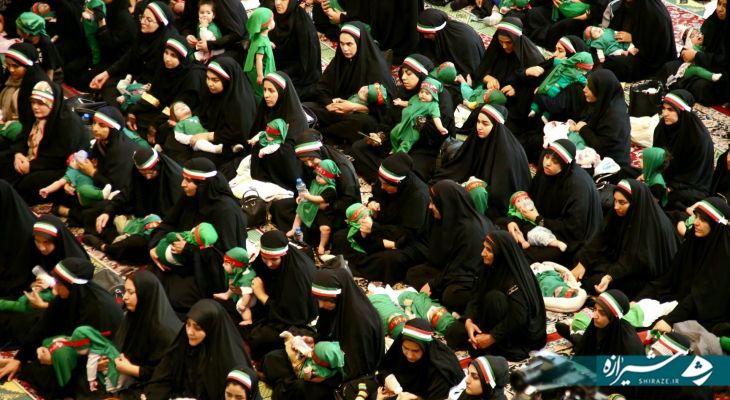 مراسم شیرخوارگان حسینی در حرم شاهچراغ(ع)